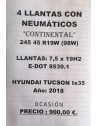 JUEGO DE 4 LLANTAS CON NEUMATICOS - HYUNDAI TUCSON IX35 - 2018
