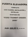 PUERTA ELEVADORA COMPLETA DE FORD TRANSIT 2006