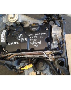 MOTOR VOLKSWAGEN POLO(9N) 1.4TDI-3C-69CV-2006