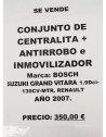 CONJUNTO CENTRALITA+ANTIRROBO CON LLAVE+INMOVILIZADOR SUZUKI GRAND VITARA - 1.9DCI - 130CV - 2007
