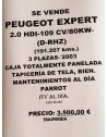 PEUGEOT EXPERT 2.0 HDI - 109CV - 2003